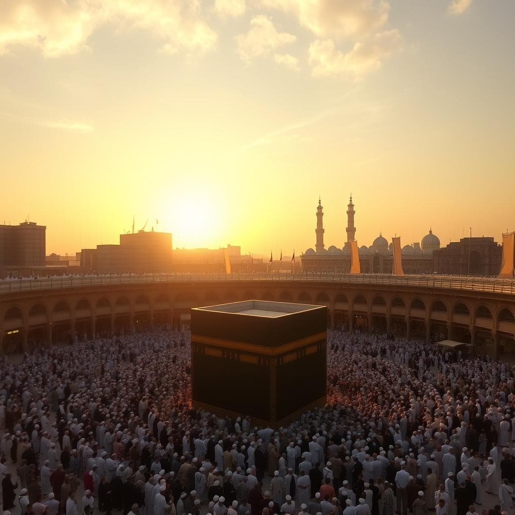 Kaaba at Sunset